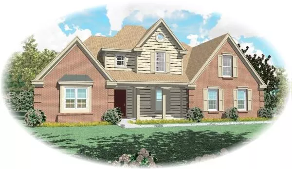 image of french country house plan 8129